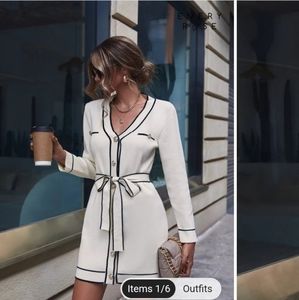 Shein Large, long cream button down cardigan